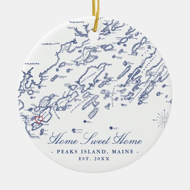 Casco Bay Maine Ornament - Zuhause Sweet Zuhause (Vorne)