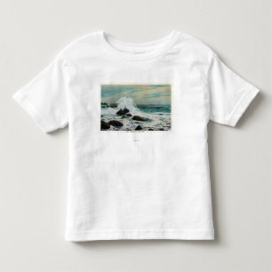 Casco Bucht-Ansicht der Brandung und der Felsen Kleinkind T-shirt