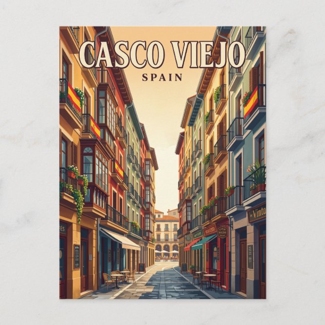 Casco Viejo Spanien Postkarte (Vorderseite)
