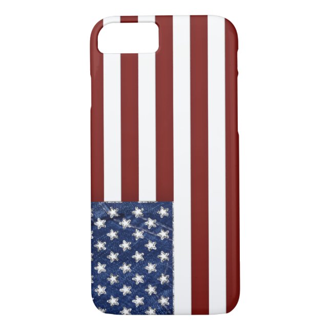 Case Cover für das iPhone mit amerikanischer Flagg (Rückseite)