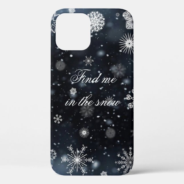 Case für das iPhone Case im Winter-Schneeflocken (Rückseite)