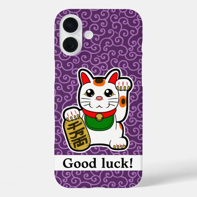 Case für das iPhone "Japanese Lucky Cat" (Rückseite)