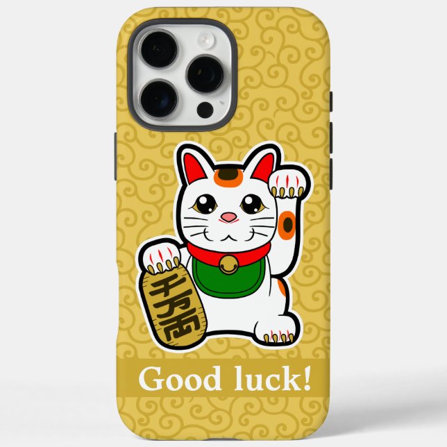 Case für das iPhone "Japanese Lucky Cat" (Rückseite)