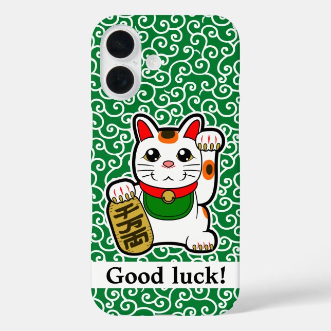 Case für das iPhone "Japanese Lucky Cat" (Rückseite)
