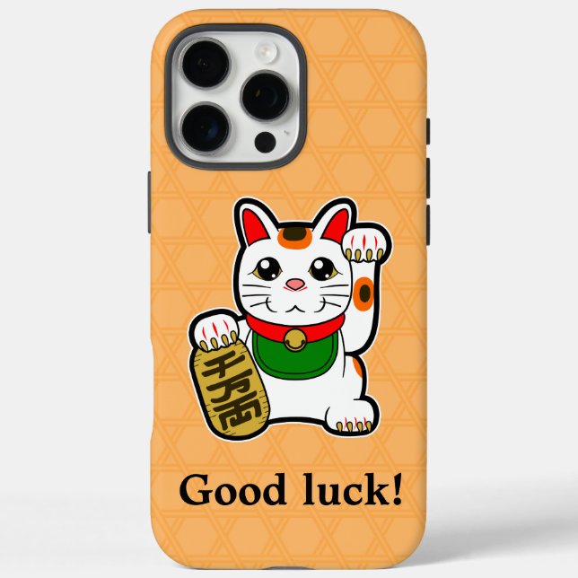 Case für das iPhone "Japanese Lucky Cat" (Rückseite)