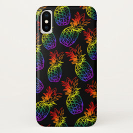 Case für iPhone/iPad mit Regenbogenananas.