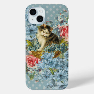 Case für Vintages floral kitten Case-Mate iPhone