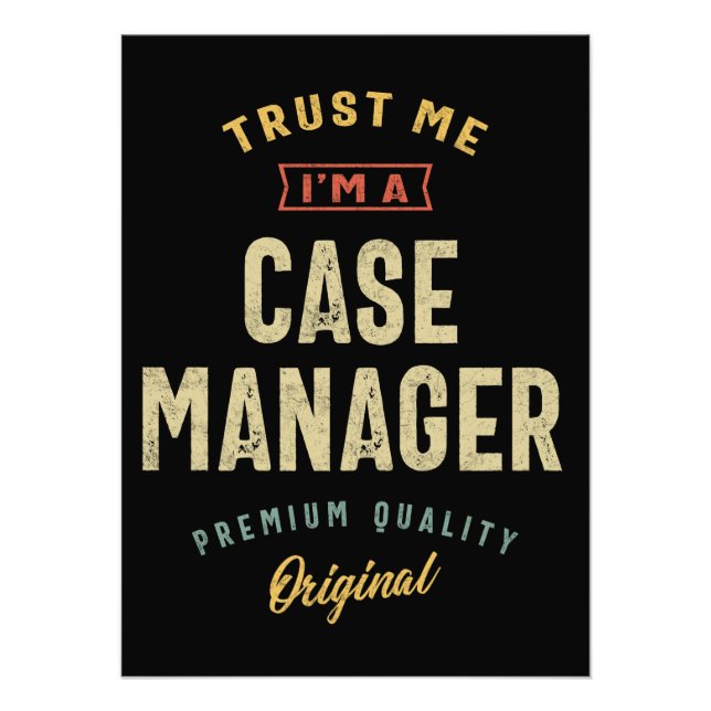 Case Manager Job Titel Männer Frauen Geschenk Fotodruck (Vorne)