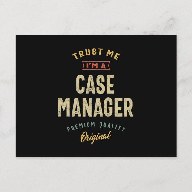 Case Manager Job Titel Männer Frauen Geschenk Postkarte (Vorderseite)