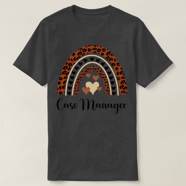 Case Manager Rainbow Leopard Geschenk 6 T-Shirt (Design vorne)
