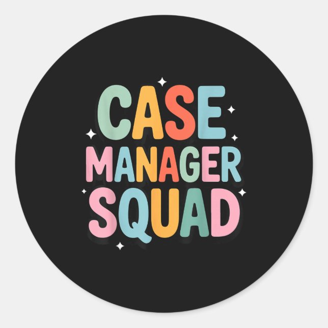 Case Manager Squad  Runder Aufkleber (Vorderseite)
