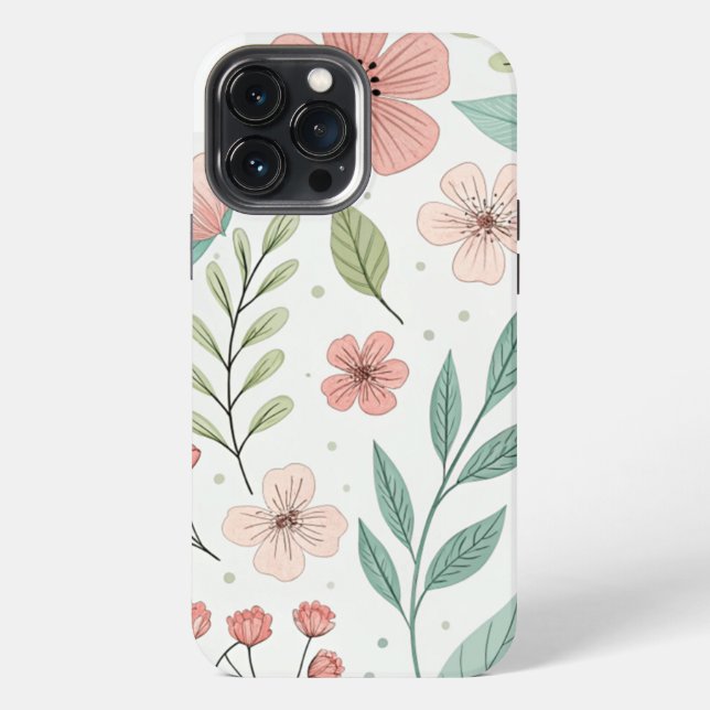 Case-Mate Barely There – Florales Design für  iPhone Hülle (Rückseite)