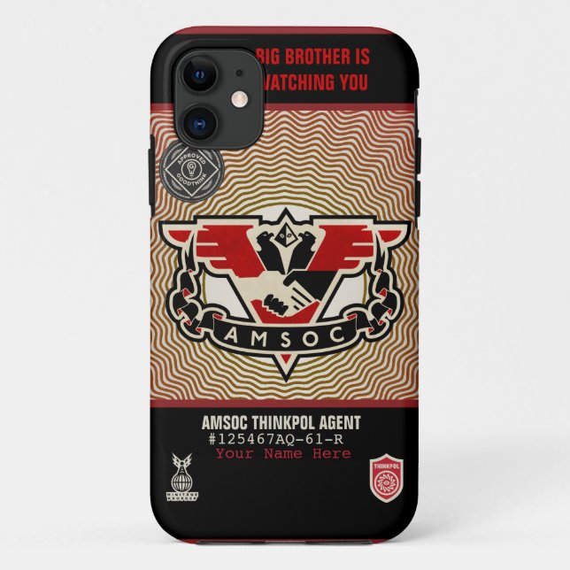 Case-Mate-Fall der Gedanken-Polizei-1984 AMSOC Case-Mate iPhone Hülle (Rückseite)