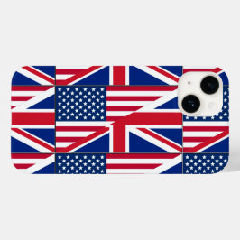 Case-Mate-iPh: US-amerikanische und britische Flag Case-Mate iPhone 14 Hülle
