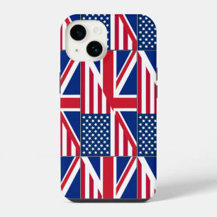 Case-Mate-iPh: US-amerikanische und britische Flag iPhone 14 Hülle
