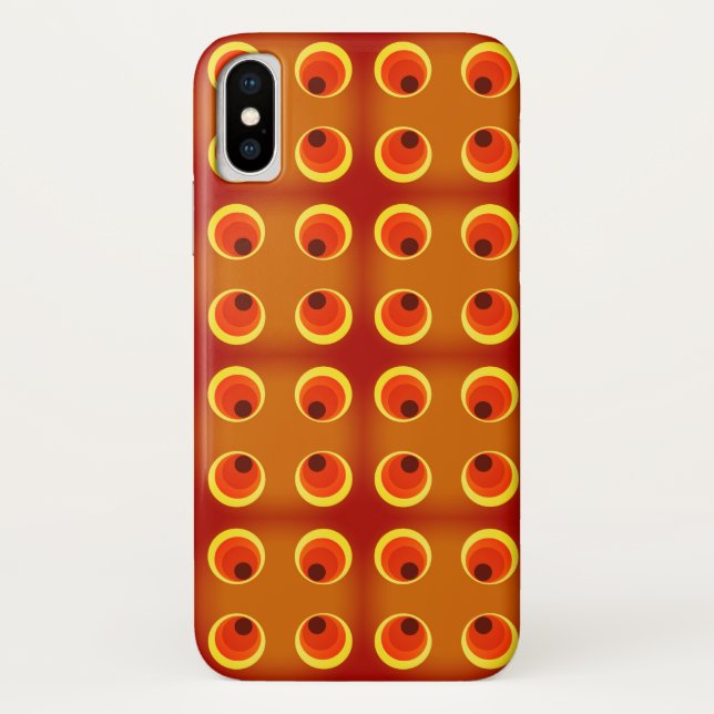 Case-Mate iPhone 1970 in Retro-Orange Hülle (Rückseite)