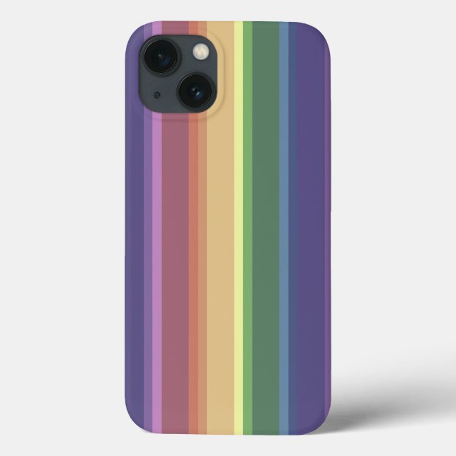 Case-Mate-iPhone mit abgeschrägten Regenbogenstrei Case-Mate iPhone Hülle (Rückseite)
