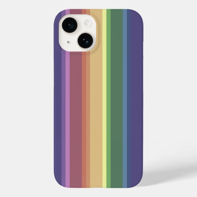 Case-Mate-iPhone mit abgeschrägten Regenbogenstrei Case-Mate iPhone Hülle (Rückseite)