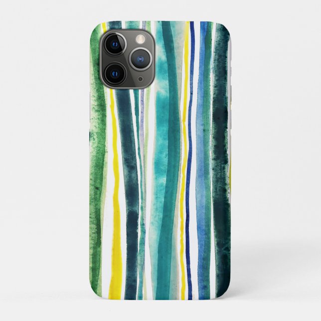 Case-Mate iPhone mit blauem und grünem Streifen Hülle (Rückseite)