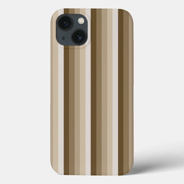 Case-Mate iPhone mit braunen Schattenstreifen Hülle (Rückseite)