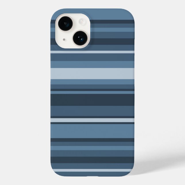 Case-Mate iPhone mit graublauen Streifen Hülle (Rückseite)