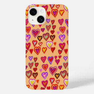Case-Mate iPhone mit Hundert Herzen 14 Hülle