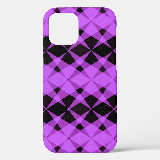 Case-Mate-iPhone: Schwarze und lila Sterne Case-Mate iPhone Hülle (Rückseite)