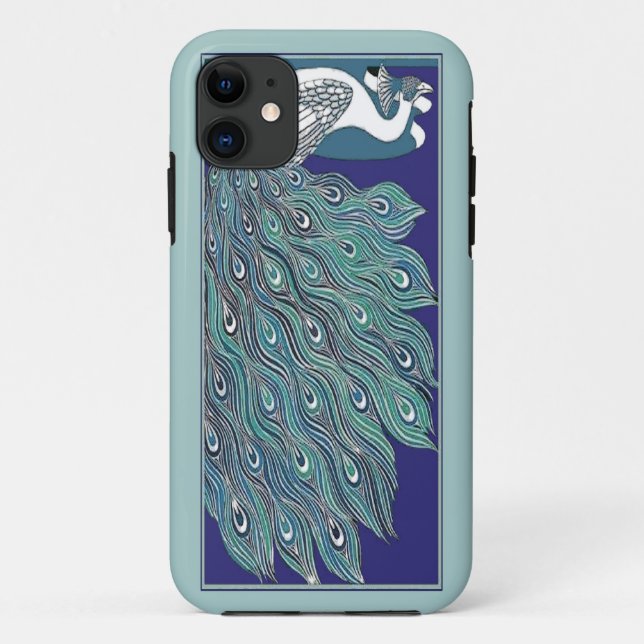 Case-Mate Kunst Nouveau Pfau-iPhone5 iPhone Hülle (Rückseite)