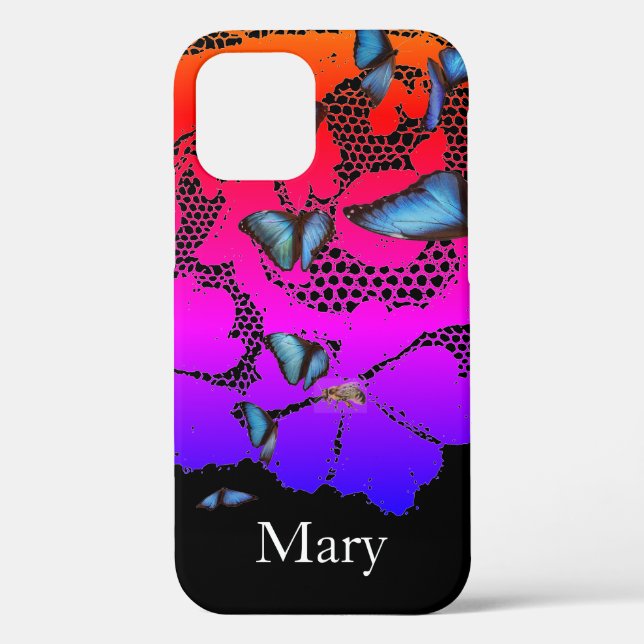 CASE-MATE RAINBOW BLUME ANTIQUE LACE INDIVIDUELLE  iPhone HÜLLE (Rückseite)
