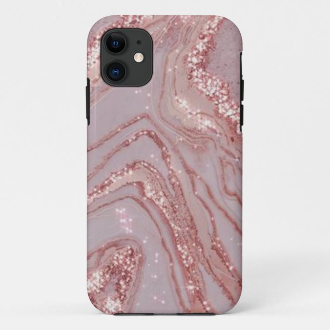 Case-Mate Tough Rose Gold Marble iPhone 11 Fall Case-Mate iPhone Hülle (Rückseite)