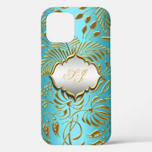 Case-Mate Türkis Gold Damast iPhone Hülle