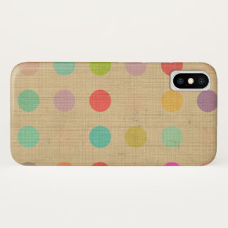 Case Polka Dots Tourquise Beige Creme