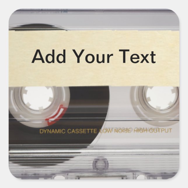 Casette Tape Quadratischer Aufkleber (Vorderseite)