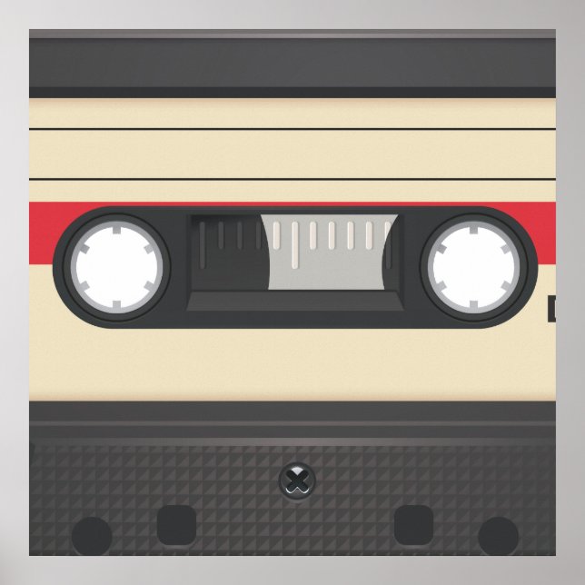 Casette Tape - Sonnenuntergang Rot Poster (Vorne)