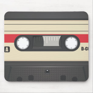 Casette Tape - Sunset Red Mousepad