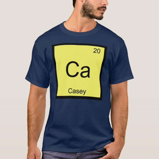 Casey Name Chemie Element Periodensystem T-Shirt (Vorderseite)