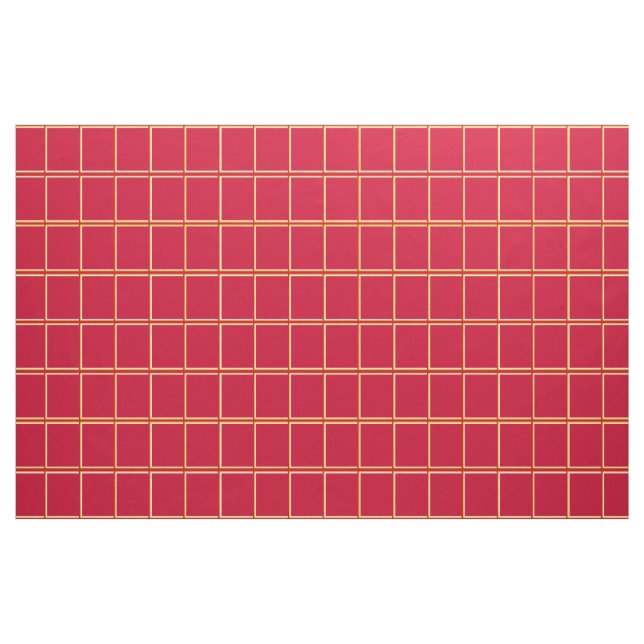 Casey roter Fensterscheiben-Karo Stoff (Yard (91,4 cm))