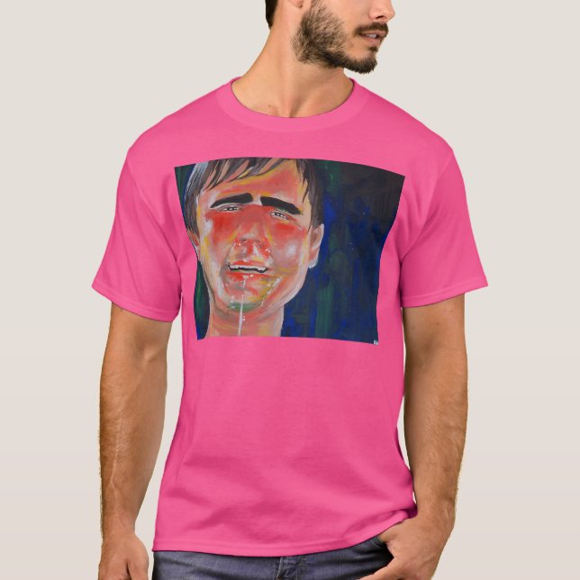 Casey Tatum Tim und Eric Acrylic Portrait T-Shirt (Vorderseite)