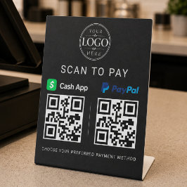Cash App PayPal-Zahlungszeichen Sockelschild