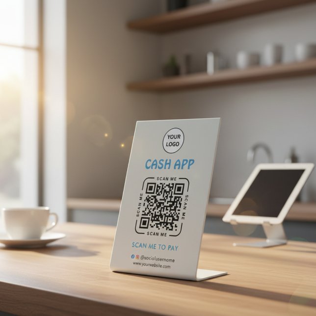 Cash App QR Code Payment Scan to Pay Business Logo Sockelschild (Von Creator hochgeladen)