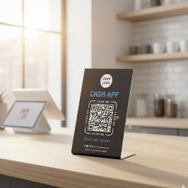 Cash app QR Code Payment Scan to Pay Business Logo Sockelschild