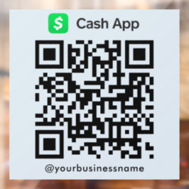 Cash App QR Code Payment Scan zur Bezahlung Sofy N Fensteraufkleber