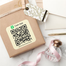 Cash App QR Code Payment Scan zur Bezahlung von So Quadratischer Aufkleber