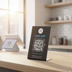Cash App QR-Code Zahlungs-Scan zum Bezahlen Firmen Sockelschild