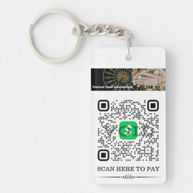 Cash App & Venmo QR Code Personalisierter Schlüsse Schlüsselanhänger (Vorderseite)