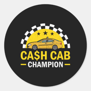 Cash Cab Taxi Fahrer Job Wellt Beste Job Taxi Driv Runder Aufkleber
