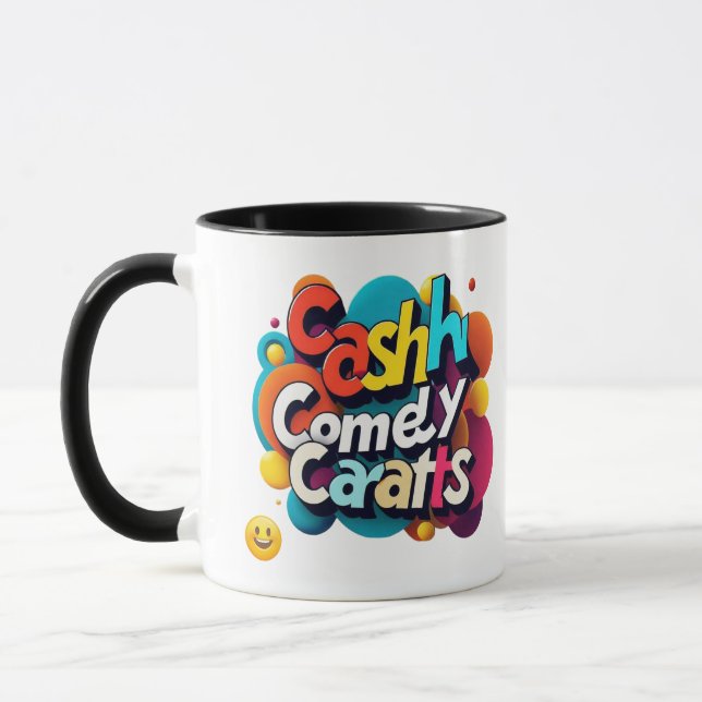 "Cash, Comedy, Sparkle" Tasse (Links)