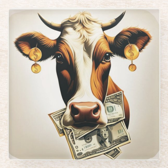 Cash Cow Glasuntersetzer (Vorderseite)