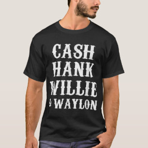 Cash Hank Willie und Waylon Country Music T-Shirt