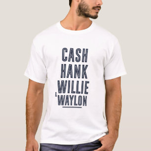 Cash Hank Willie und Waylon Country Side Music T-Shirt